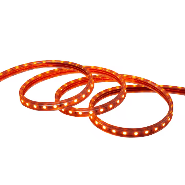 Ledkia Tira LED Regulable 220V AC 60 LED/m Naranja IP65 a Medida Ancho 14mm Corte cada 100 cm - 1