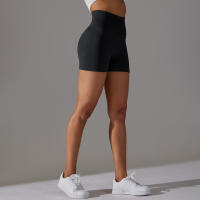 Pantalones cortos deportivos de Yoga sin costuras para mujer, pantalones cortos deportivos para ciclismo, trotar, Fitness, cintura alta, Push Up, pantalones cortos de gimnasio, mallas, ropa de Yoga - details 15