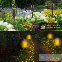 Lámpara De Noche Solar LED Para Jardín 96/12 Velas Saltarinas Impermeables Decoración Para Camino De La Casa Patio Jardín - details 8