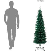 MEJORADA Árbol de Navidad SLIM/ESTRECHO Artificial Abeto Fino de Hoja Espumillón 150-210cm Arboles C/Soporte Metálico - details 3