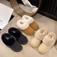 Botas De Invierno Para Mujer 2024 Con Forro De Peluche Corto Botas De Nieve Deportivas Casual Bota De Motociclista De Cuero CANVAS Suela De Goma Tacón Plano - details 4