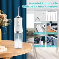 Irrigador Oral Portátil Flosser Dental Con 4 Tiras De Jetable Recargable USB 200ml 3 Modos Masaje Para Encías - details 4