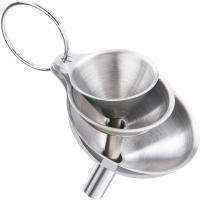 Juego De 3/5 Funnel De Acero Inoxidable Para Cocina Funnel De Metal De Grado Alimenticio Para Rellenar Botellas Pequeño Para Aceites Esenciales Condimentos - details 4