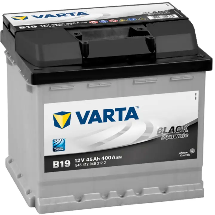 Batería VARTA B19 Black Dynamic 45Ah 12V 400A - Para Vehículos Urbanos y Utilitarios - Alta Fiabilidad - 1