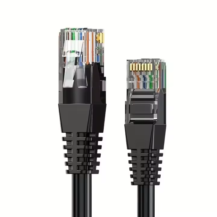 CABLEPELADO Cable de Red, Cable LAN, Cable de Datos, Cable Gigabit, Cable RJ45, Cable de Comunicaciones, Cable Trenzado, Categoría 6A, Compatible PC, PS4, PS5, Xbox, Smart TV, Server, 50 cm, Negro - 1