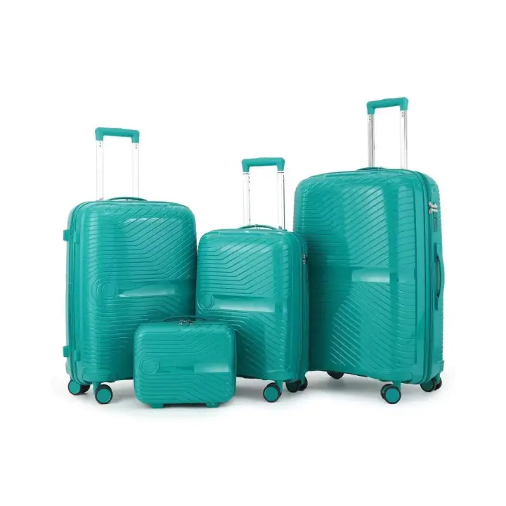 ARYVIE Set de 3 Maletas de Viaje con Neceser | PP8809 | 76*48*29cm, 65*43*26cm, 55*38*20cm, 36*30*16cm | Material Polipropileno Ligero y Resistente | Código Antirrobo de 3 Dígitos, Ruedas Dobles 360º | Juego de Equipaje de Mano y Bodega - 1