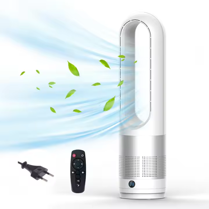 Ventilador eléctrico de 18 pulgadas con control remoto, función de temporización, ventilador de pie, 80 ° de oscilación de soplado - 1
