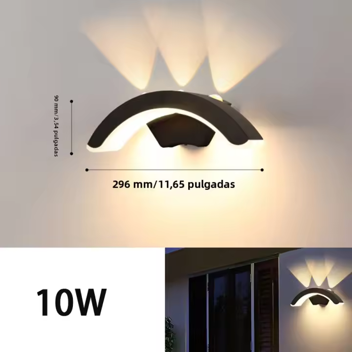 Lámpara De Pared Exterior Impermeable IP66 Iluminación De Jardín Y Balcones Farol De Vestíbulo Luz De Porche Moderna LED - 1
