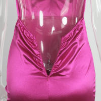 Vestido De Seda Elástico Con Cuello En V Y Espalda Descubierta Para Fiesta De Noche Boda Y Compromiso Vestido De Noche De Mujer Longitud Del Piso Estilo Mermaid Sin Mangas - details 23