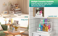 Organizadores y almacenamiento para debajo del fregadero, con cajón deslizante, estante multiusos de 2 niveles para baño y cocina - details 4