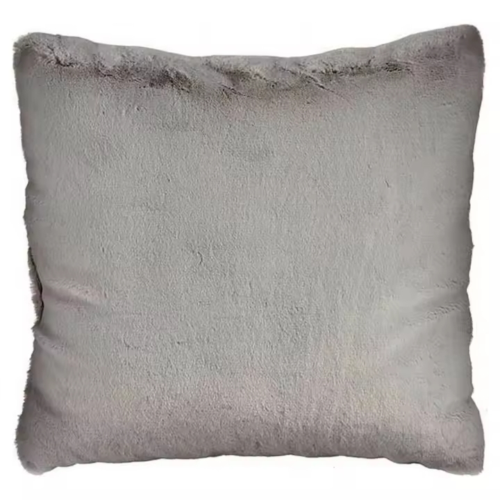 Cojín Con pelo Gris 60 x 18 x 60 cm - 1