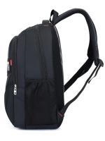 Mochila De Cuero PU Grande Capacidad Color Sólido Y Ligera Para Hombres Y Mujeres Estilo Casual Con Sujeción Por Cierre De Cremallera Sistema De Porte Curva Fisiológica - details 7