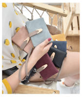 Monedero Mujer Corto Otoño Invierno Nueva Retro EU Y AM Nueva Monedero De Cuero PU Mate Moda Sencilla Conveniente - details 9