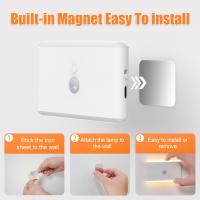 Lámpara Nocturna LED Con Sensor De Movimiento RGB Recargable Multicolor Para Decoración De Habitaciones Luz Sin Cable Para Armario Escaleras - details 5