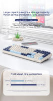 Teclado Mecánico De Juegos Inalámbrico K8 Con Retroiluminación Hot Swappable Bluetooth 2.4G Y Cableado Rojo Lineal Para PS4 PC Win Mac Gamer - details 6