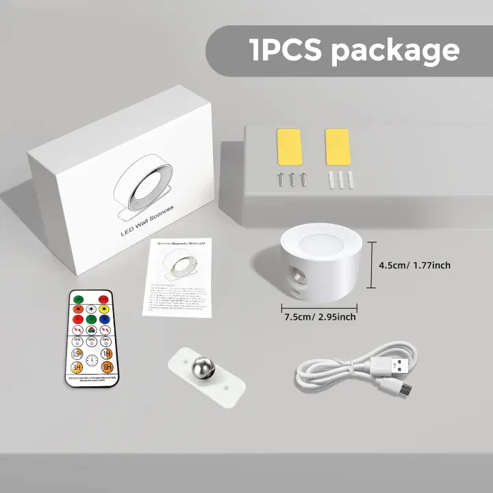 Candelabro LED regulable, 19 Colores RGB recargable funciona con Pilas, Luz de Imagen, Control tacthil y remoto, 360 ° R - 1