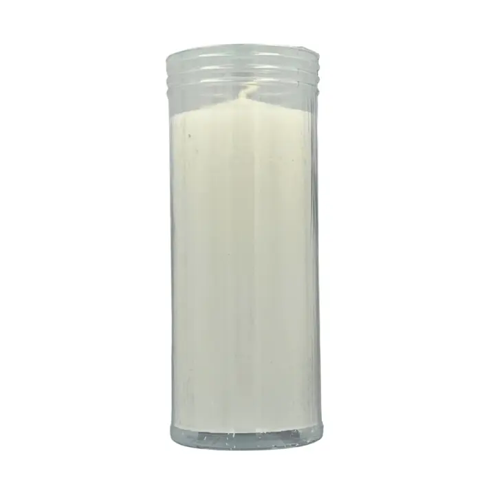 VELÓN BLANCO DE 15x6cm DE 3 DÍAS DE DURACIÓN - LIMPIEZA ENERGÉTICA Y PROTECCIÓN - KARMA | Vela Especial - 1