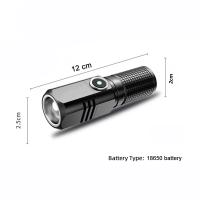 Linterna Portátil Recargable Zoom White Beam Light De Larga Distancia Tipo-C USB Para Exteriores Y Hogar Material De Aluminio Luz LED Impermeable - details 17