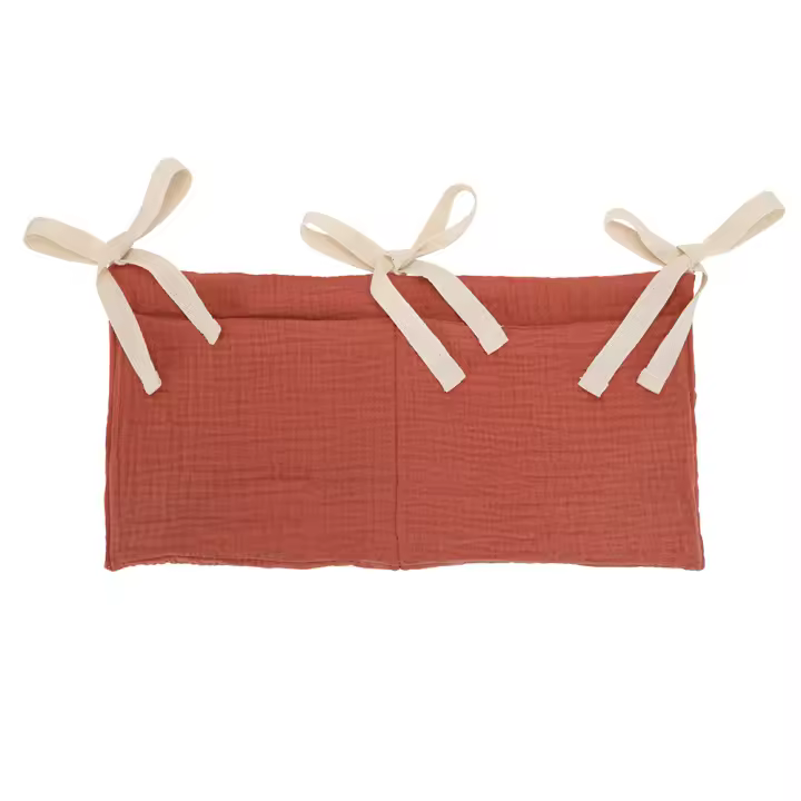 Bolsa para Cuna de Bebe, Bolsa para cochecito de Bebe, Algodón Puro, Doble rejilla, pañal, biberón, Juguetes de dentición, Bolsa de almacenamiento decorativo - 1
