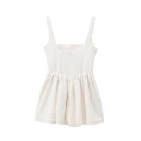 Vestido Mini De Noche Sin Mangas Para Mujer Estilo Chic De Club Fiesta Con Cuello Cuadrado Y Espalda Descubierta Polyester - details 2