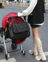 Bolsa De Diaper Para Mamá Con Gran Capacidad Viaje Nappy Barbacoa De Tela Con Estropadillo De Cambio Y Bolsa De Amamantar Conveniente Para Bebé - details 5