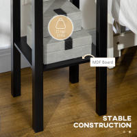 HOMCOM Mesa Auxiliar Estilo Moderno Mesita Auxiliar con Cajón y Estante de Almacenamiento Mesita de Noche para Sala de Estar Dormitorio 30x30x75 cm - details 4