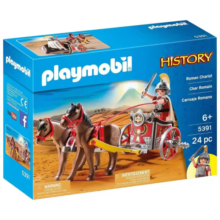 Biga romana Playmobil (5391) History cuádriga carruaje con legionario romano - 1