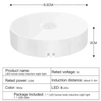 Lámpara Nocturna LED Con Sensor De Movimiento Recargable USB Base Magnética Para Cocina Dormitorio Iluminación De Pared Escaleras - details 9