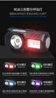 Nuevo faro con sensor, carga USB, luz nocturna para pesca y carrera, gorra con clip, para la cabeza, faro LED de cuatro fuentes de luz de doble propósito - details 4