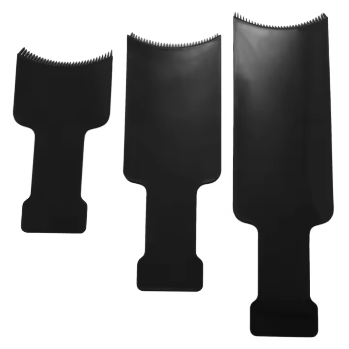 Tabla de secado de resaltado de cabello largo de 3 piezas, tablero de paleta superior plana de barbero, peine para teñir el cabello, tinte de peluquería DIY - 1