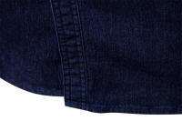 Camisa De Mezclilla Para Hombre Nueva De Otoño Con Doble Bolsillo Cierre De Correa Casual Diseño Social Justa Algodón Y Spandex - details 13