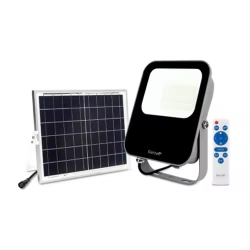 Foco proyector GARZA led solar 60w con mando 65k - 1