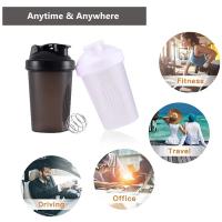 Botella De Deporte Shaker Para Proteína De Mantequilla Con Mezclador De Acero Inoxidable Plástico Libre De BPA Botella De Bebida Portátil Para Gimnasio Y Exterior 400ml - details 5