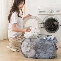 Cesta De Ropa Plegable De Malla Transpirable Organizador De Almacenamiento Para Ropa Sucia Portátil Con Manija Y Estilo Moderno - details 9