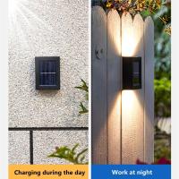 Lámpara Solar LED Exterior Sensor De Iluminación Decoración De Jardín Impermeable Luz De Pared Autocontenida Para Exterior - details 3