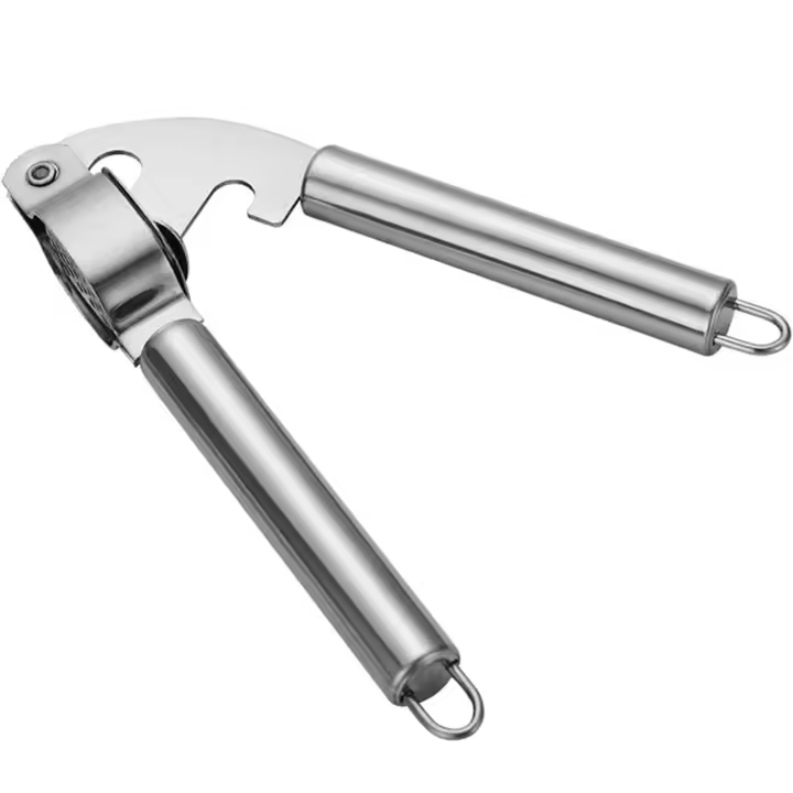 Prensa de ajo 304 Picadora de carne de acero inoxidable con cepillo de silicona - 1