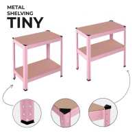 Ociodual Estanteria Metalica Tiny Rosa, Estante Ideal para Hogar, Estanterias Trastero, Muebles, Oficina, Estanterias Almacenaje Divisible, Sin Tornillos, 240kg, 4 Baldas MDF, 150x60x30cm - details 3