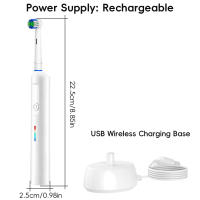 Cepillo De Dientes Eléctrico Con Carga Inalámbrica Y Rotación Recargable Compatible Con Cabezas De Repuesto Oral B Para Limpieza Profunda Y Cuidado Oral - details 7