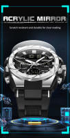 Reloj Deportivo Para Hombre SANDA Resistente Al Agua Con Alarma Reloj De Pulsera Cuarzo Digital Material De Correa De Silicona Estilo round - details 3