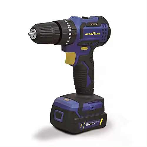Goodyear - Taladro Percutor a Batería 20 V 2.000mAh. Inalámbrico - 1