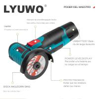 LYUWO Mini Molina De Ángulo Recargable Para El Hogar Máquina De Corte Y Pulido Eléctrica Mini Molina De Mano - details 4