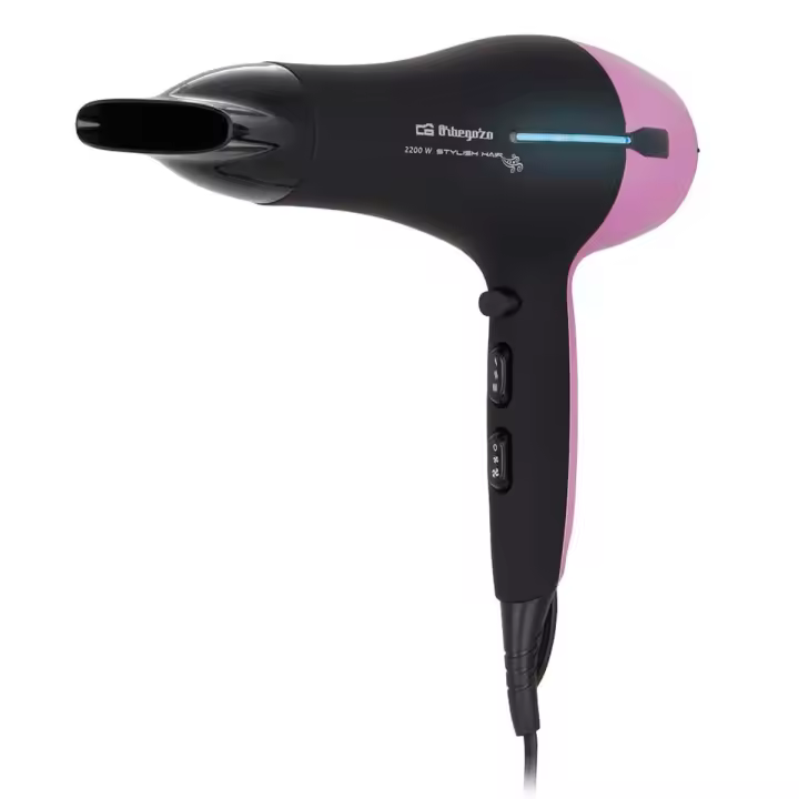 Secador de pelo Orbegozo SE 2320 2200W 2 modos 3 temperaturas negro/rosa - 1