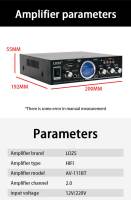 Amplificador De Sonido HiFi 200W + 200W Con Entrada Dual Para Microfono Para Karaoke Y Reproductor De Música Para Hogar Y Coche 220V/12V - details 8