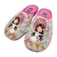 Zapatillas de Casa para Mujer de Verano color rosa de algodón y suela antideslizante - hechas en España Marca Javer - details 1