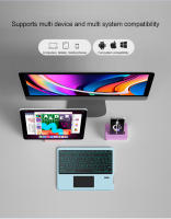Teclado Bluetooth Sin Frenos HUWEI Para Android iOS Windows Touchpad Retroiluminado Portátil Compatible Con Tablet iPad Laptop Teléfono - details 2