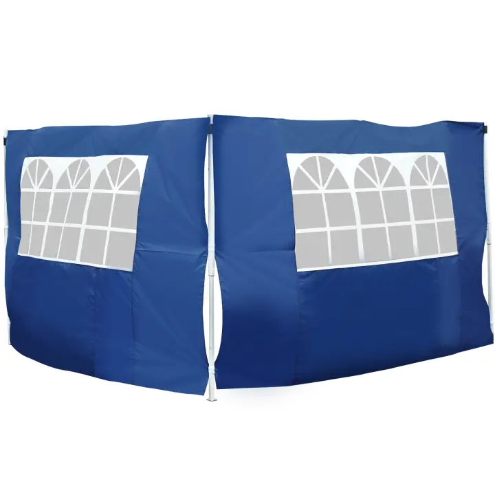 Outsunny 2 Paredes Parte Laterales para Carpa 3x2 Lado Parasol de Gazebo Tela Oxford con 2 Ventanas Medidas Apto para 3x3 3x6 - 1
