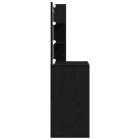 Mesa de tocador LED vidaXL en Roble Negro, 60x40x140 cm, Hecha de Madera Elaborada - details 4