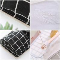 Bolsa de almacenamiento de 3 piezas con 3 bolsos, cesta de Tela, Bolsa de almacenamiento, organizador para dormitorio, baño, impermeable y elegante (negro/gris/Blanco) - details 2
