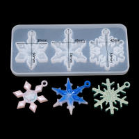 Molde De Silicona Para Resina Epoxy Cristal Forma De Copo De Nieve Adornos Para Arbol De Navidad Pendiente Molde Para Hacer Joyas - details 7