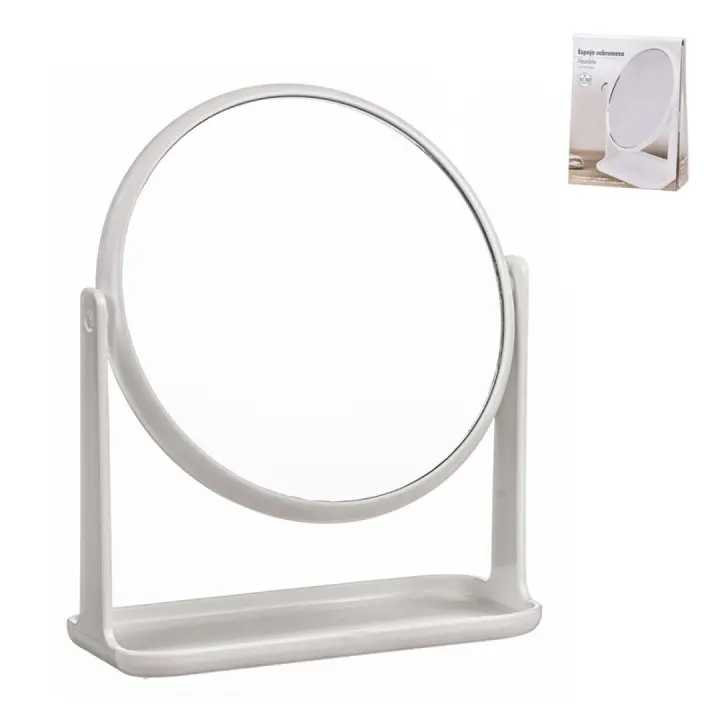 ESPEJO SOBREMESA ABATIBLE CON BANDEJA AUM:X1/X2 .16x7x20 cm - 1